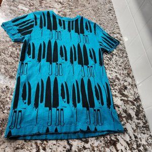 Andy Warhol Tee Knife Graphic Turquoise Cotton Youth Large